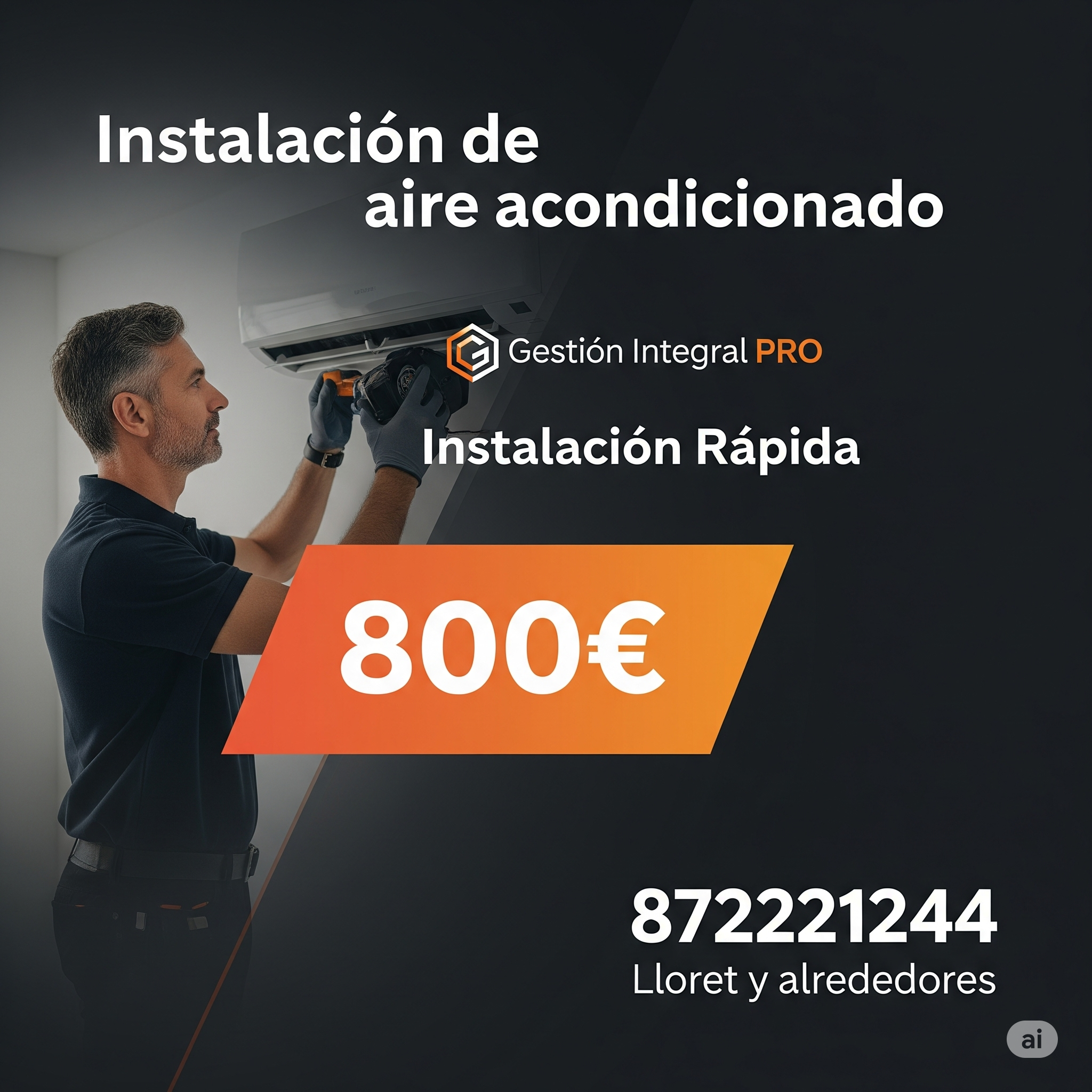 Aire acondicionado instalado